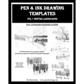Pen and Ink Drawing Templates: vol. 1 Winter Landscapes
