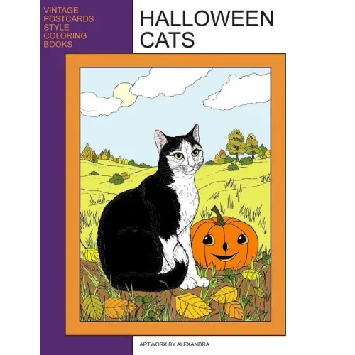 Halloween Cats: Coloring Book