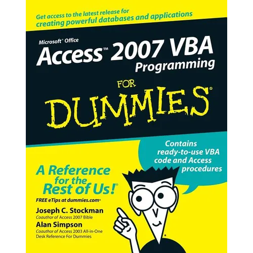 Access 2007 VBA Programming for Dummies