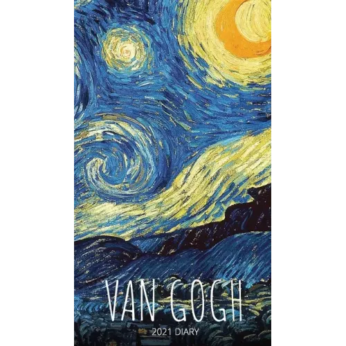 Van Gogh 2021 Diary: Slim Pocket Calendar, Week to View, Monthly Planner, Date Book with Holidays Contacts Passwords