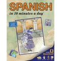 Spanish in 10 Minutes a Day: Language Course for Beginning and Advanced Study. Includes Workbook, Flash Cards, Special Labels, Menu Guide, Software, G