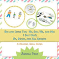 Big and Little Toe; He, She, We, and Me; I See I See!; Up, Down, and All Around: 4 Reading Skill Books