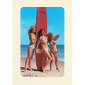 Vintage Lined Notebook Three Woman Surfers in Bikinis Greetings from Ventura