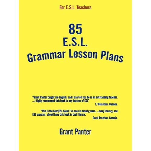 85 ESL Grammar Lesson Plans