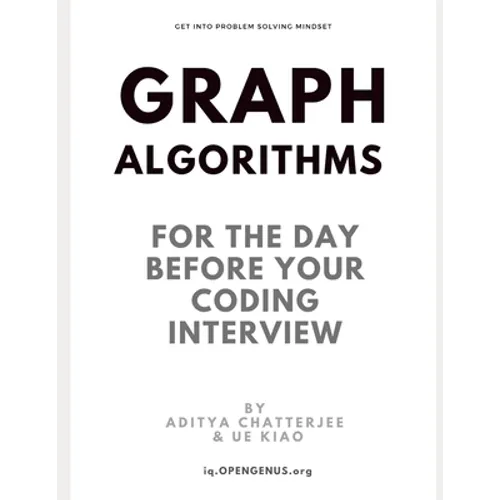 Graph Algorithms for the day before your coding interview