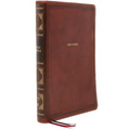 Nkjv, Reference Bible, Super Giant Print, Leathersoft, Brown, Thumb Indexed, Red Letter Edition, Comfort Print: Holy Bible, New King James Version