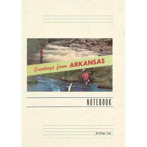 Vintage Lined Notebook Greetings from Arkansas