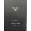 KJV Holy Bible, Be Strong and Courageous Life Verse Edition, Large Print, Black Ultrasoft: (Red Letter, 1611 Version)