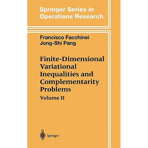 Finite-Dimensional Variational Inequalities and Complementarity Problems