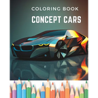 Dream Wheels: Concept Car Coloring Book: Unique and Modern Designed Cars - Paperback