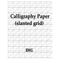 Calligraphy Paper (slanted grid): 50 Pages 8.5" X 11"