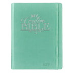 KJV Holy Bible, My Creative Bible, Faux Leather Hardcover - Ribbon Marker, King James Version, Teal W/Elastic Closure - Hardcover