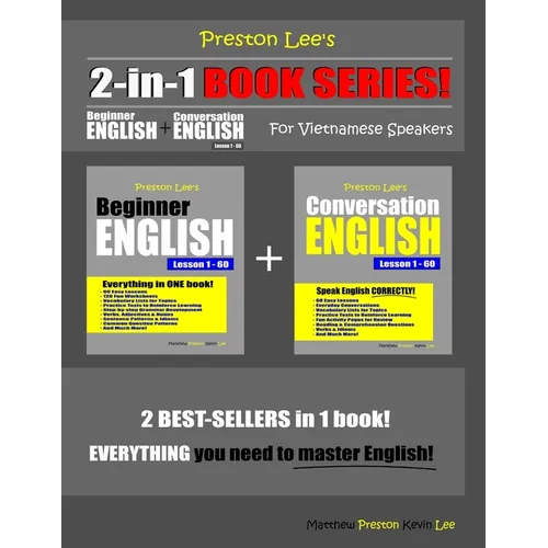 Preston Lee's 2-in-1 Book Series! Beginner English & Conversation English Lesson 1 - 60 For Vietnamese Speakers