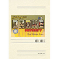 Vintage Lined Notebook Greetings from Drake University, Des Moines