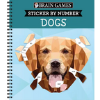 Brain Games - Sticker by Number: Dogs (28 Images to Sticker) - Spiral
