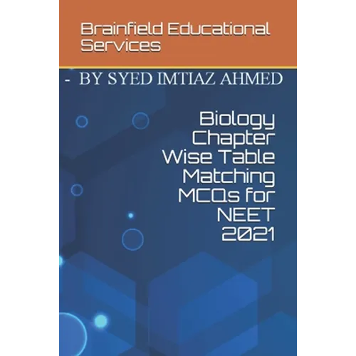 Biology Chapter Wise Table Matching MCQs for NEET 2021