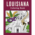 Louisiana Coloring Book: Painting on USA States Landmarks and Iconic, Gift for Louisiana Tourist