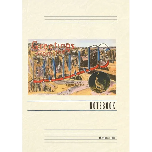 Vintage Lined Notebook Greetings from the Badlands