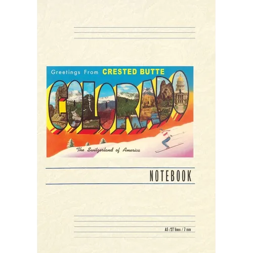 Vintage Lined Notebook Greetings from Crested Butte, Colorado