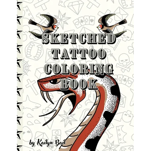 Sketched Tattoo Coloring Book