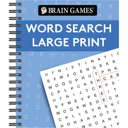Brain Games - Word Search Large Print (Blue)
