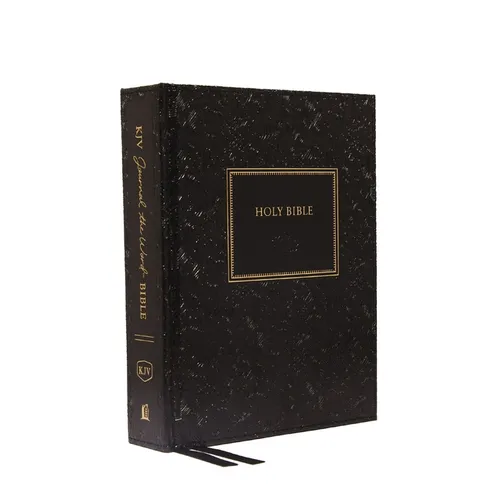 KJV, Journal the Word Bible, Hardcover, Black, Red Letter Edition, Comfort Print: Reflect, Journal, or Create Art Next to Your Favorite Verses
