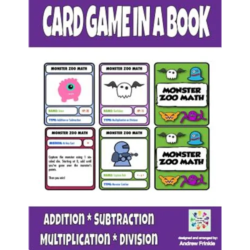 Card Game in a Book - Monster Zoo Math