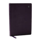 Net Bible, Large Print Thinline with Cross References, Purple Leathersoft, Comfort Print (Thumb Indexed) - Imitation Leather