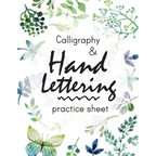 Calligraphy and Hand Lettering Practice Sheet: Large Print 150 Pages and Three Types Of Practice: Hand Lettering Practice Sheet