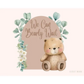 Bear Baby Shower hardback Guest Book (landscape)