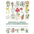 Botanical Design Adult Coloring Book #1