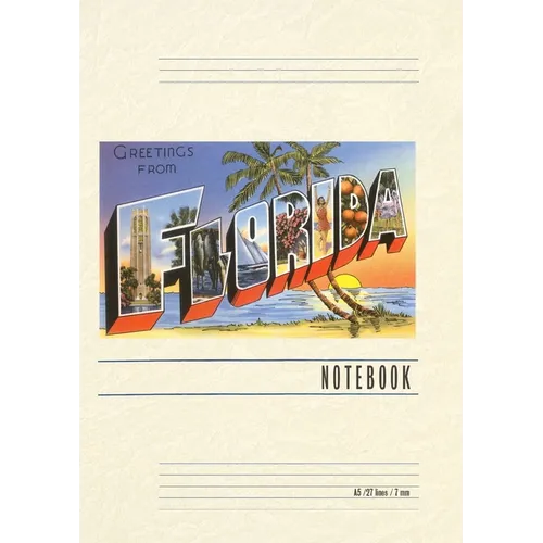 Vintage Lined Notebook Greetings from Florida