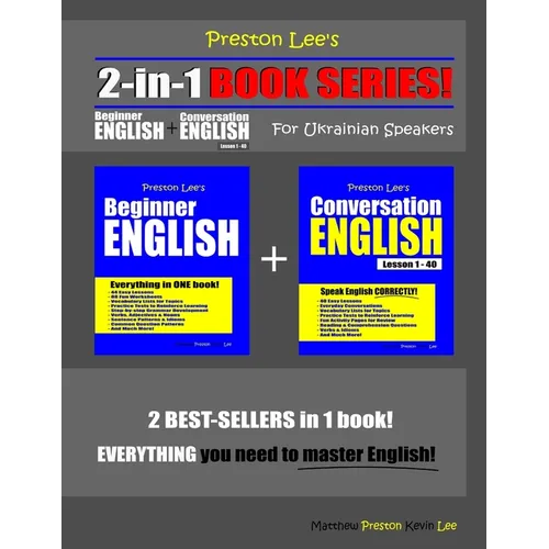 Preston Lee's 2-in-1 Book Series! Beginner English & Conversation English Lesson 1 - 40 For Ukrainian Speakers