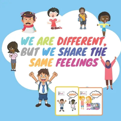 We Are Different, but We Share The Same Feelings: Emotions & Feelings Books For Kids - activity book for preschool