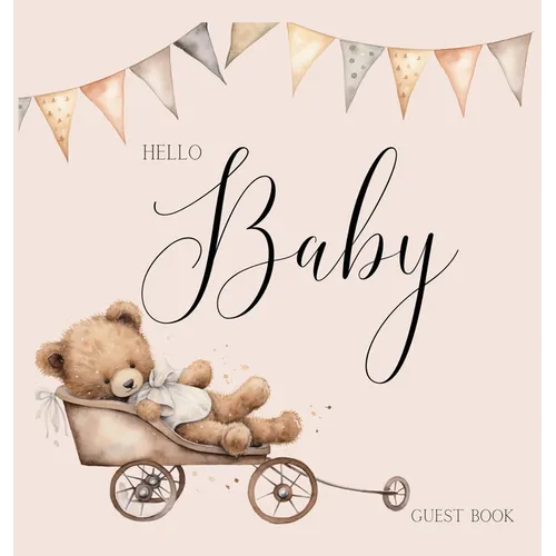 Bear Baby Shower Guest Book (hardback)
