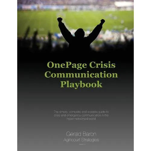One Page Crisis Communication Playbook