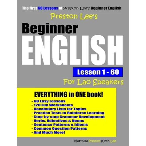 Preston Lee's Beginner English Lesson 1 - 60 For Lao Speakers