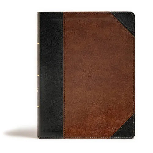 CSB Tony Evans Study Bible, Black/Brown Leathertouch: Study Notes and Commentary, Articles, Videos, Easy-To-Read Font
