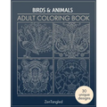 Adult Coloring Books: Art Therapy for Grownups: Zentangle Patterns - Stress Relieving Bird and Animal Coloring Pages for Adults