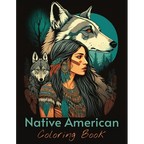 Native American Coloring Book: 25+ First Nation Portraits of Beautiful Indigenous women - Paperback
