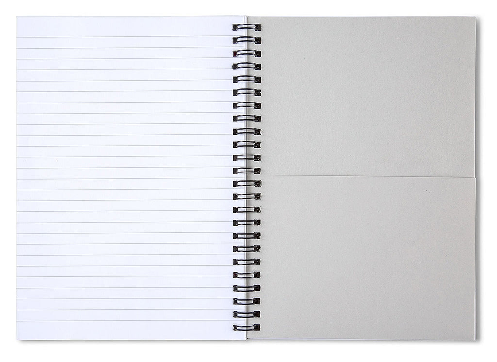 Blue Watercolor Tile Pattern - Spiral Notebook