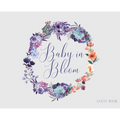 Baby in Bloom, Baby Shower hardback Guest Book (landscape)