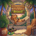 Cozy Fuzzy Hygge Brazil: Fun Easy Bold Line Coloring Book for Adults Tropical Rainforests, Festivals, Beaches & Cute Animal Travel Adventures Meditati