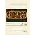 Vintage Lined Notebook Greetings from Chicago at Night