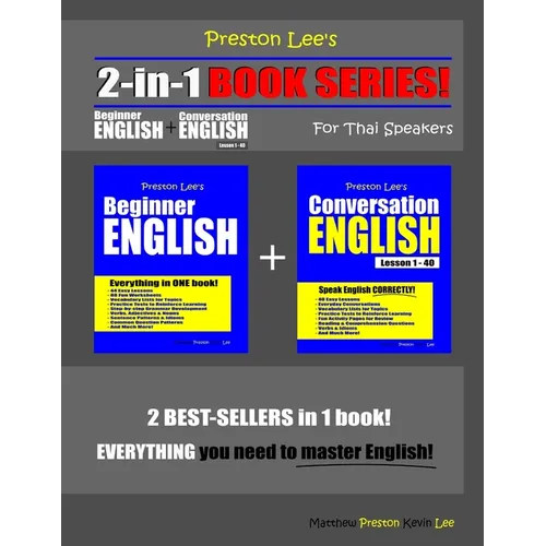 Preston Lee's 2-in-1 Book Series! Beginner English & Conversation English Lesson 1 - 40 For Thai Speakers