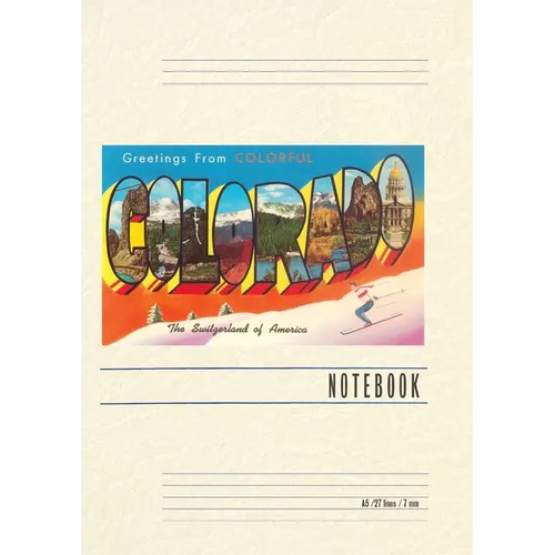 Vintage Lined Notebook Greetings from Colorful Colorado