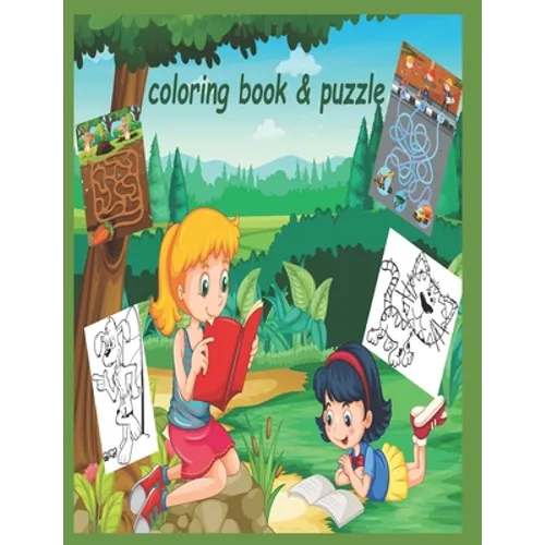 Coloring Book & puzzle: coloring book & puzzle
