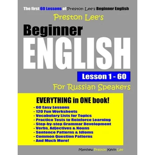 Preston Lee's Beginner English Lesson 1 - 60 For Russian Speakers