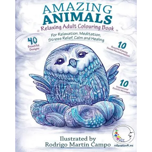 RELAXING Adult Coloring Book: Amazing Animals