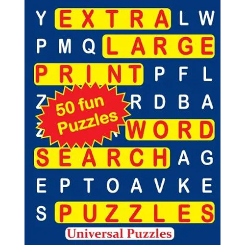 Extra Large Print Word Search Puzzles